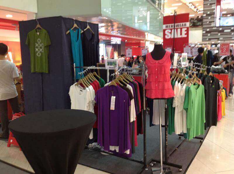 (Sold) Assorted Women's Apparel With Display Racks For Sale