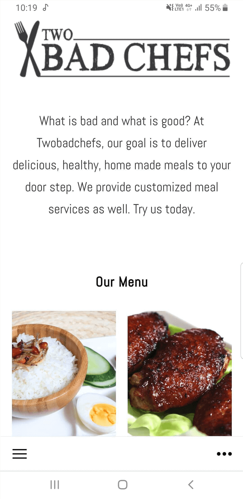 Food Website For Sale (www.twobadchefs.Com)
