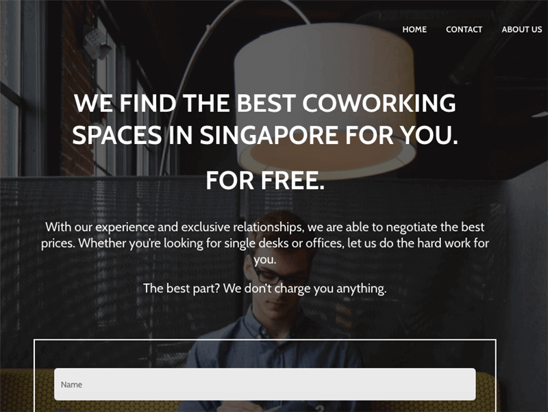 (Expired)Coworking Spaces Lead Generation Website For Sale