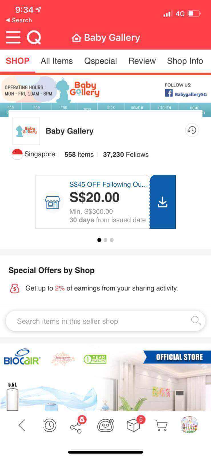 (Expired)Established Singapore Qoo10.Sg Online Shop For Parents, Baby & Child-Related Businesses