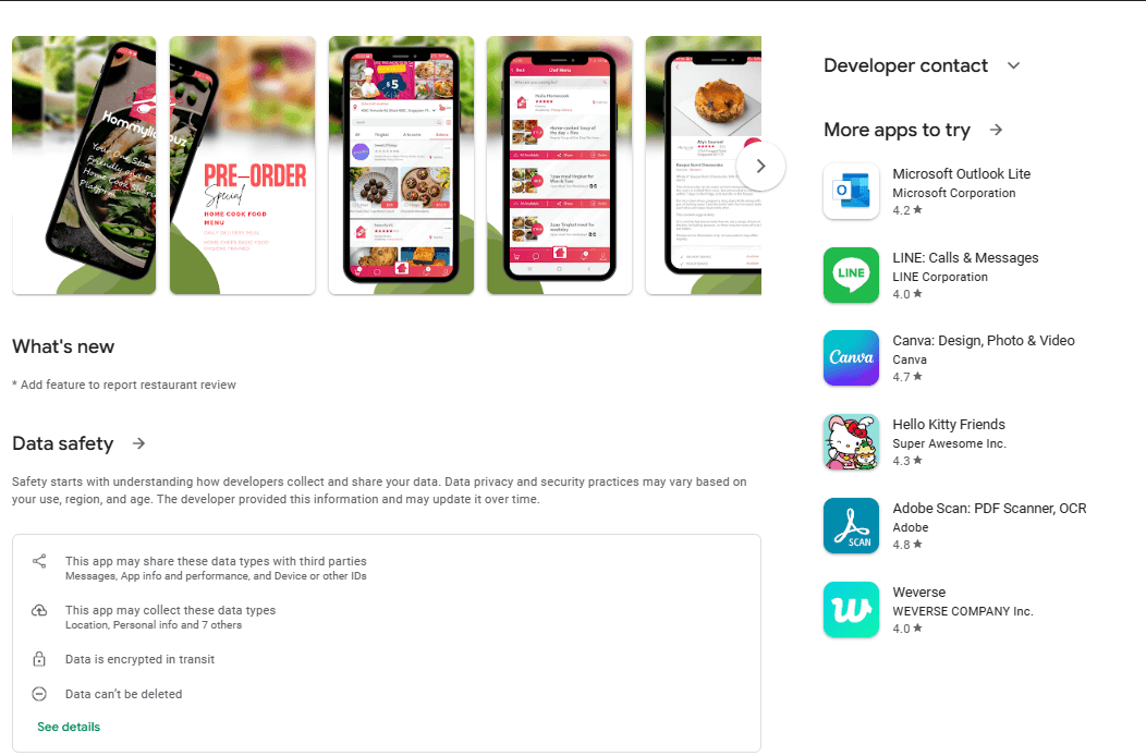 (Expired)Mobile App (Ios And Android) Home Cook Food Platform