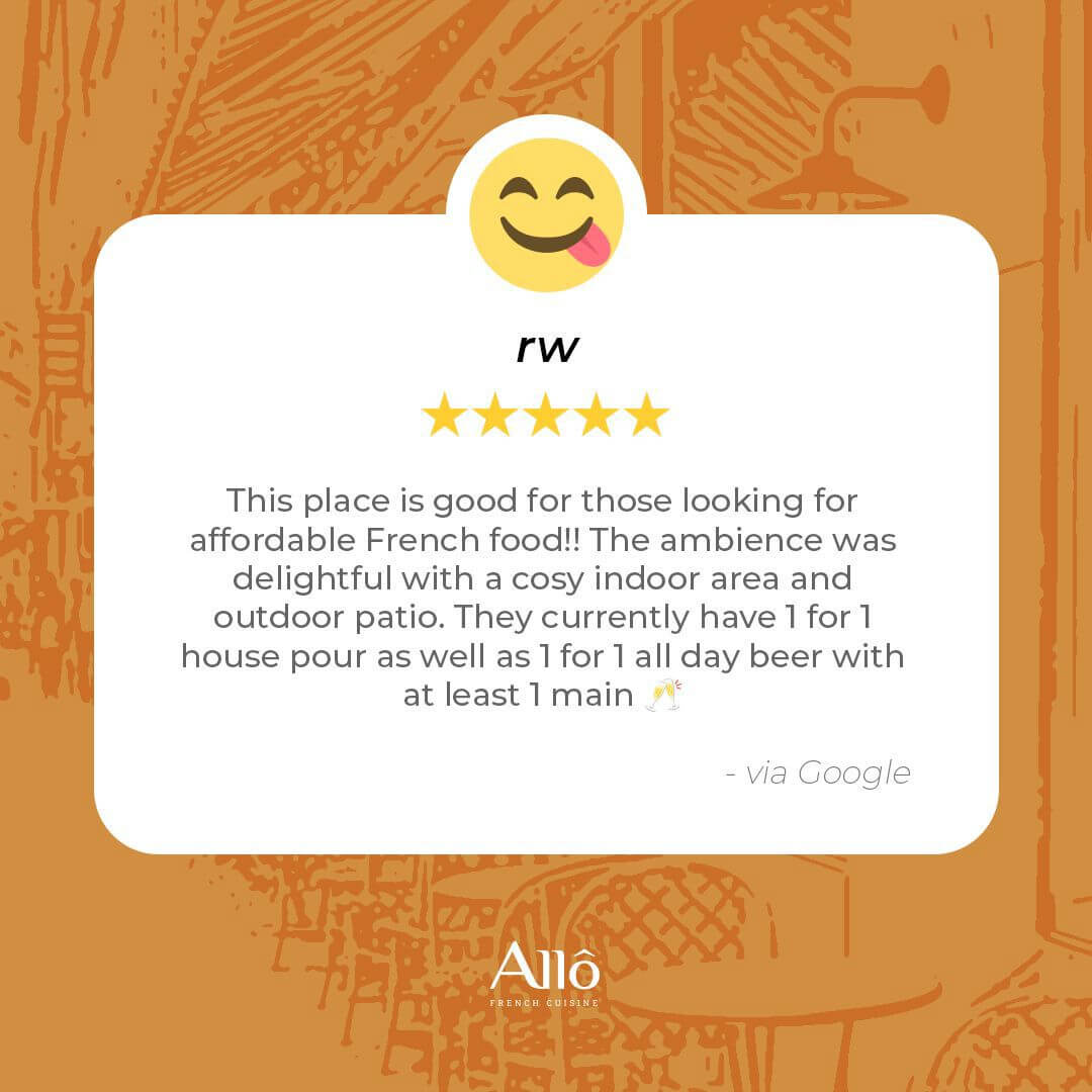 (Expired)Allô French Cuisine Restaurant for Sale/Takeover/Expansion - Fully Equipped with Excellent Reviews