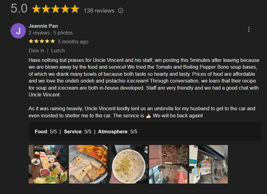 (Expired)Hotpot Restaurant With A Perfect Google Review Score