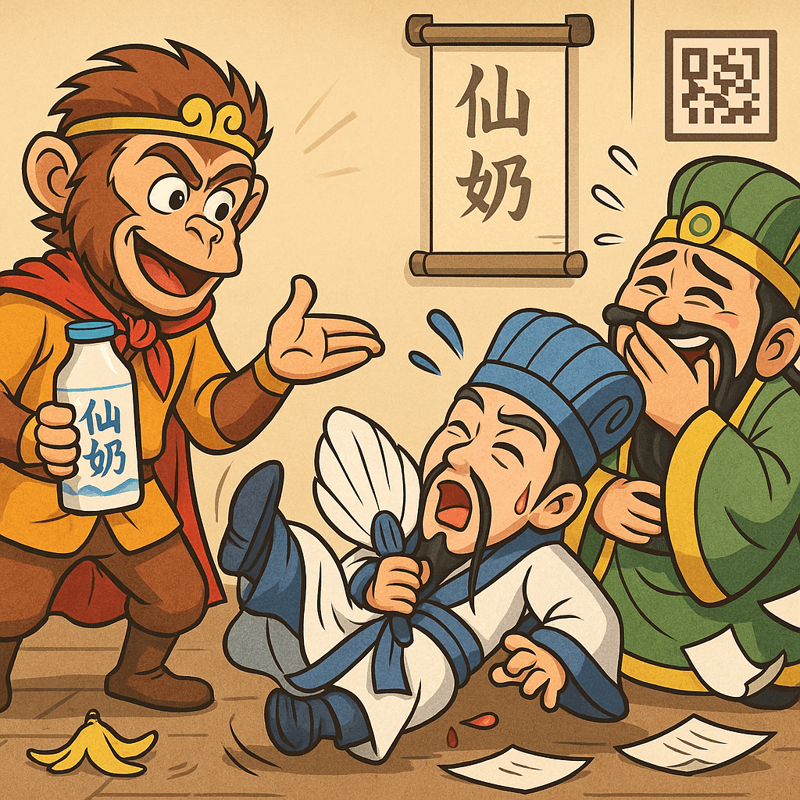 (Expired)"Immortal Milk" is an original short comedy that blends mythological char《仙奶》是一部结合神话人物与现代商业元素的原创喜剧短篇