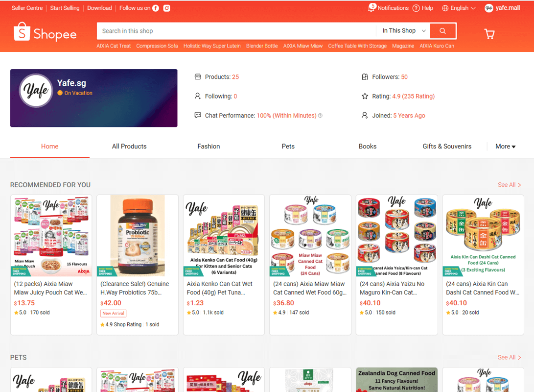 (On Hold)Selling Reputable Online Store (No 1-Star & 2-Star Shopee Ratings) & Growing Regular Customer Base