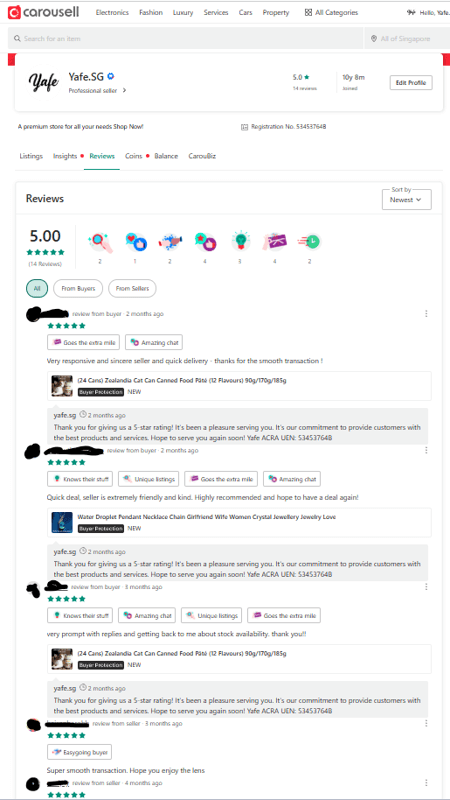 (On Hold)Selling Reputable Online Store (No 1-Star & 2-Star Shopee Ratings) & Growing Regular Customer Base