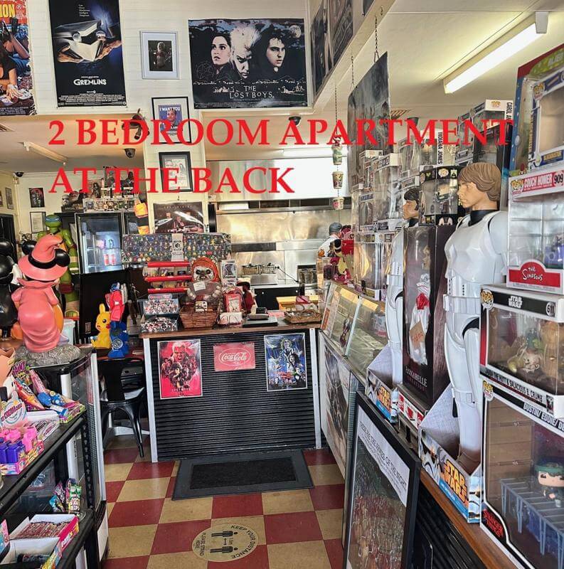 Milk Bar - Take Away and a 2 bedroom apartment.