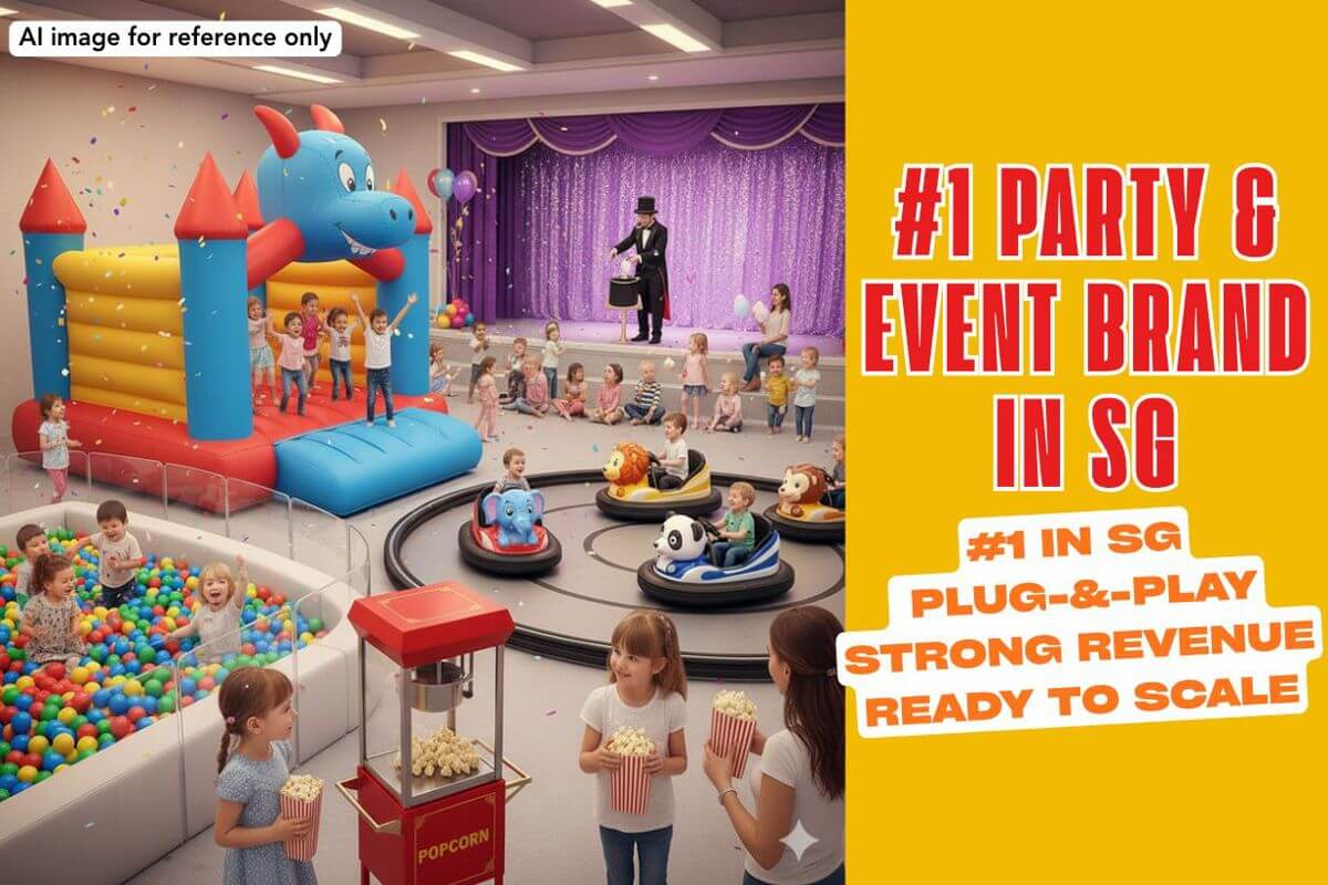 #1 Party & Event Brand In SG – Highly Profitable, Plug-&-Play, Strong Revenue, Ready To Scale