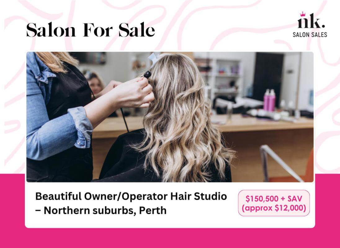 For Sale: Beautiful Owner/Operator Hair Studio  Northern suburbs, Perth