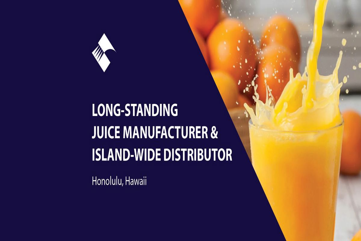 Long-Standing Juice Manufacturer & Island-Wide Distributor (Honolulu, Hawaii) Bfb2521