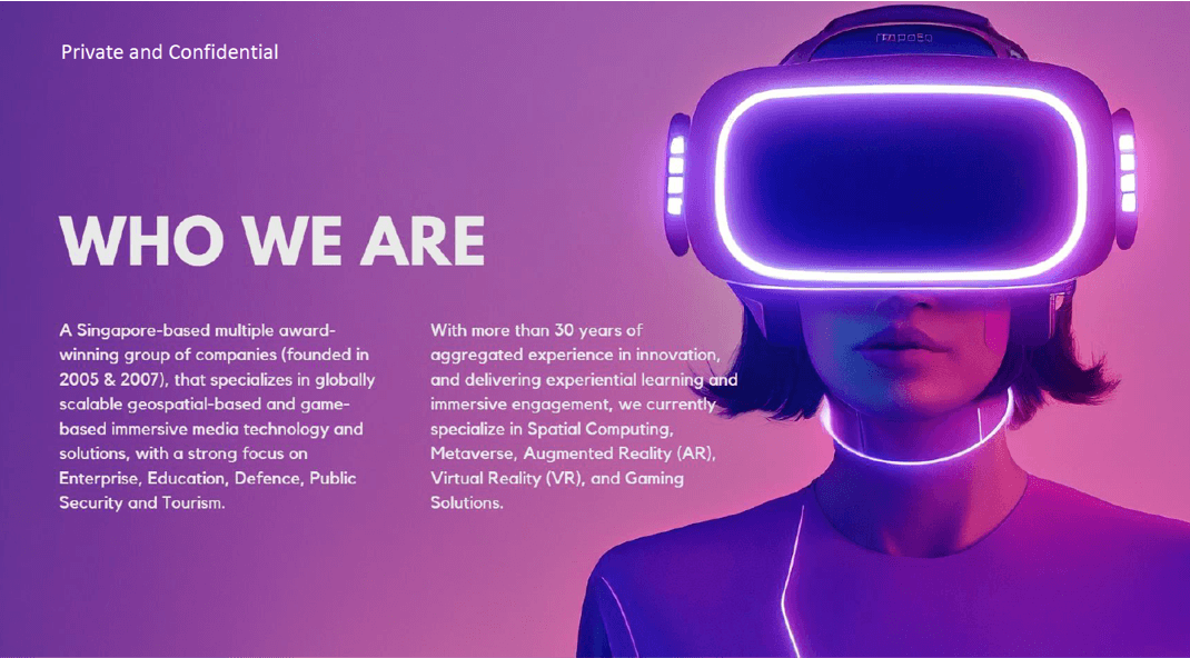 Established Metaverse Ai. (Artificial Intelligence Co.) Seeking S$3Mil 高科技人工智能软件开发公司 寻求300万新元融资。