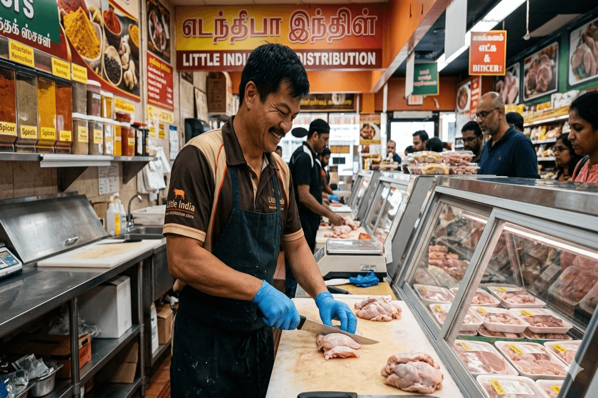 Established Meat Distribution Biz in Little India ! High Margin %