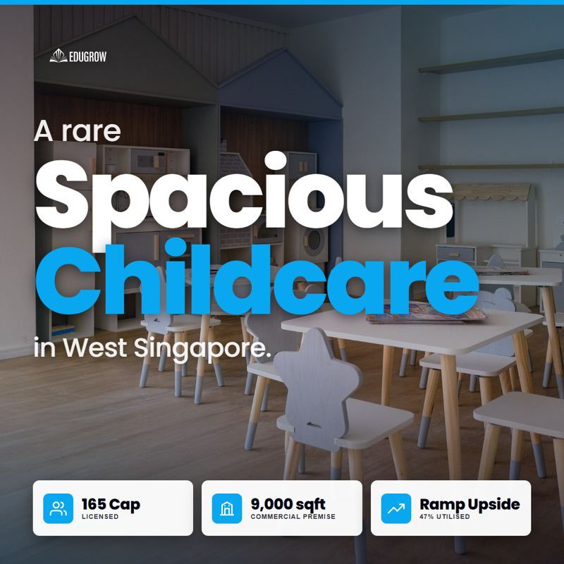 🏫 Established 15-Year Childcare In West Singapore | 165 Capacity | Stable Lease
