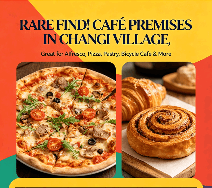 Rare Find! Cafe Premises In Changi Village, Alfresco, Pizza, Pastry, Bicycle Cafe. 樟宜村 Cafe 适于披萨糕点等