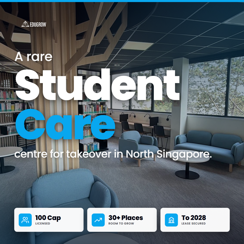 Profitable Student Care Takeover In North SG | Enrolment Upside