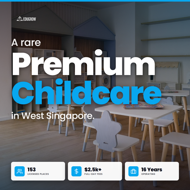 153 Capacity Premium Childcare In West SG | Profitable And In Prime Growth District