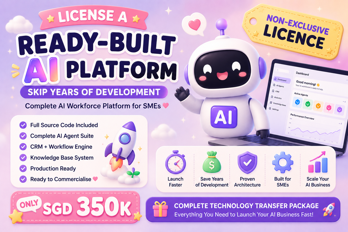 License A Ready-Built Enterprise AI Platform | Source Code Included | Sgd350k
