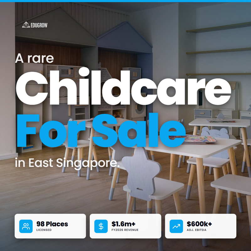Highly Profitable Childcare In East Singapore | 10+ Years In Operations | Independent Brand