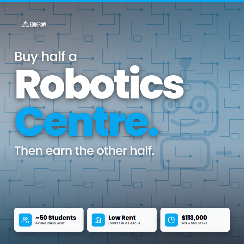 🤖 50% Partnership in an Established Robotics Centre, Central SG | Path to 100% Ownership