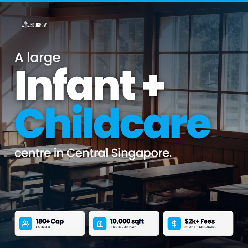 🏫 Huge Childcare Premises For Takeover | Central SG | 180+ Capacity | Below Setup Cost