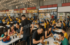Modern F&B Foodcourt With 12+1 Stalls For Rent @ Taman Jurong / 裕廊公园黄金地段美食广场/食堂招租 – 12+1档口，装修现代，立即可营
