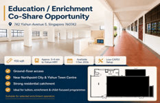 1127 Sqft Fitted Enrichment / Tuition Space For Co-Share – Near Yishun MRT